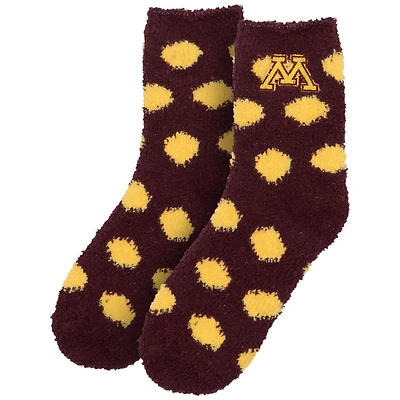 Women's ZooZatz Minnesota Golden Gophers Plush Dot Socks