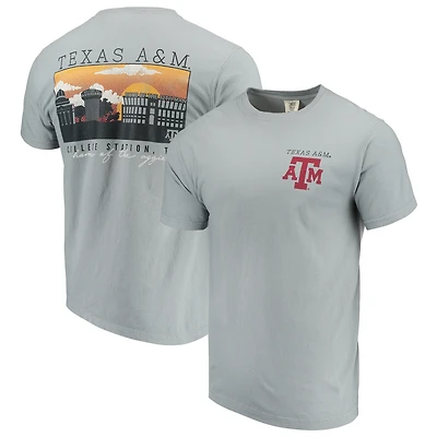 Men's Gray Texas A&M Aggies Comfort Colors Campus Scenery T-Shirt