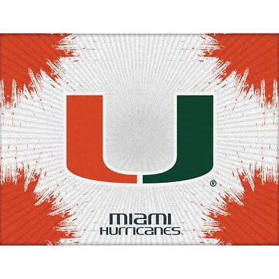 Miami Hurricanes 15" x 20" Printed Canvas Art