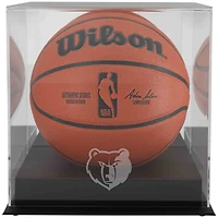 Memphis Grizzlies Black Base Team Logo Basketball Display Case with Mirrored Back