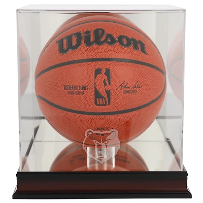 Memphis Grizzlies Mahogany Team Logo Basketball Display Case with Mirrored Back