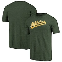 Men's Green Athletics Team Wordmark Tri-Blend T-Shirt
