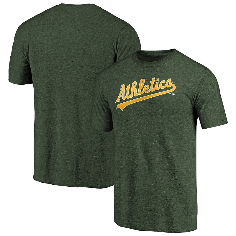 Men's Green Athletics Team Wordmark Tri-Blend T-Shirt