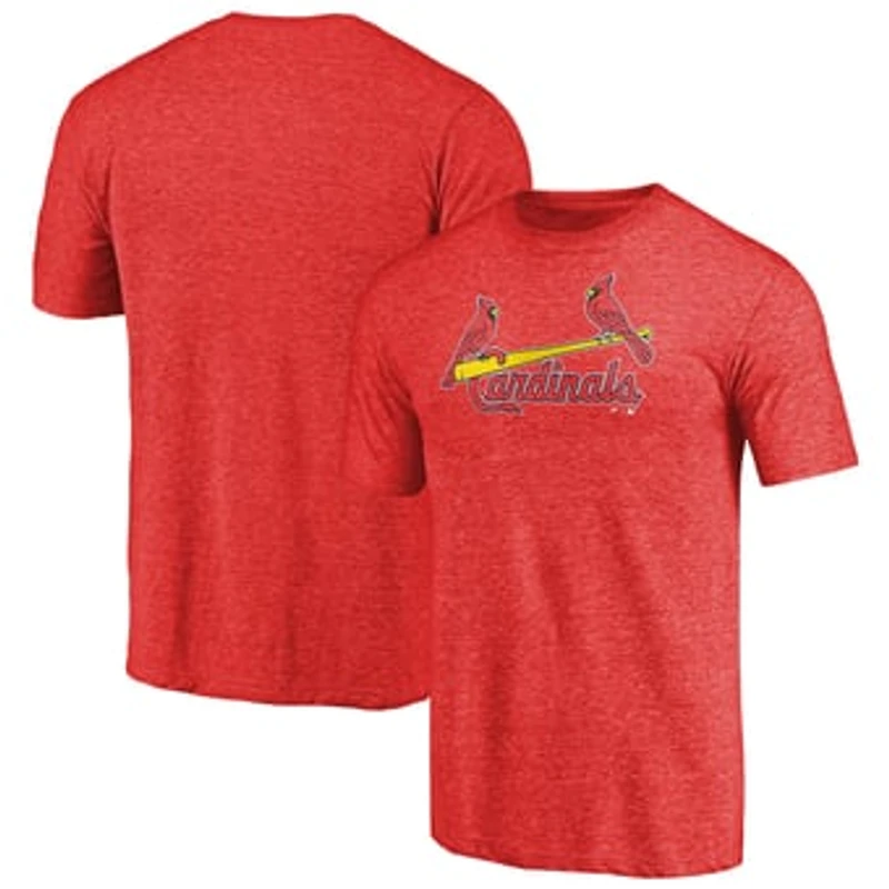 Men's Red St. Louis Cardinals Team Wordmark Tri-Blend T-Shirt