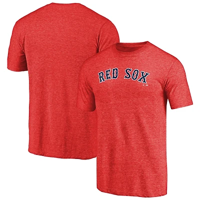 Men's Red Boston Red Sox Team Wordmark Tri-Blend T-Shirt