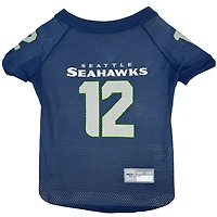 Navy Seattle Seahawks Raglan Pet Jersey