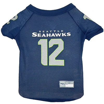 Navy Seattle Seahawks Raglan Pet Jersey