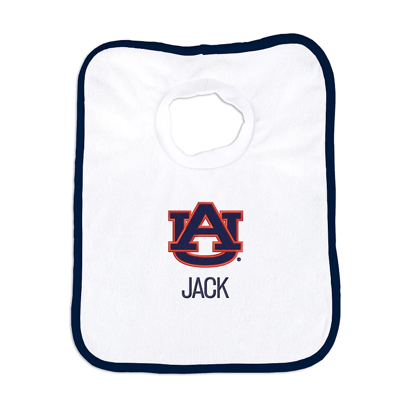 White Chad & Jake Auburn Tigers Team Personalized Bib