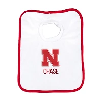 White Chad & Jake Nebraska Huskers Personalized Bib