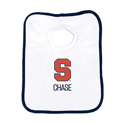 White Chad & Jake Syracuse Orange Team Personalized Bib