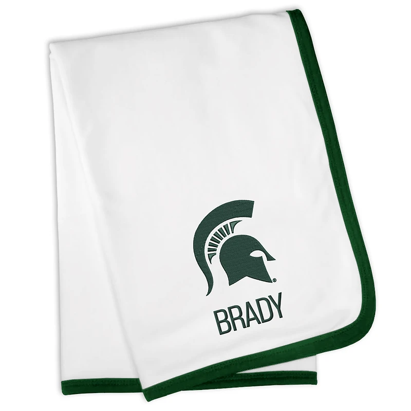 White Chad & Jake Michigan State Spartans Personalized Blanket