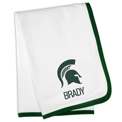 White Chad & Jake Michigan State Spartans Personalized Blanket