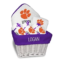 White Chad & Jake Clemson Tigers Personalized Medium Gift Basket