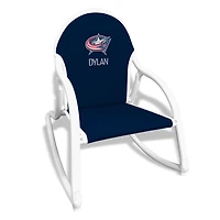 Navy Columbus Blue Jackets Children's Personalized Rocking Chair