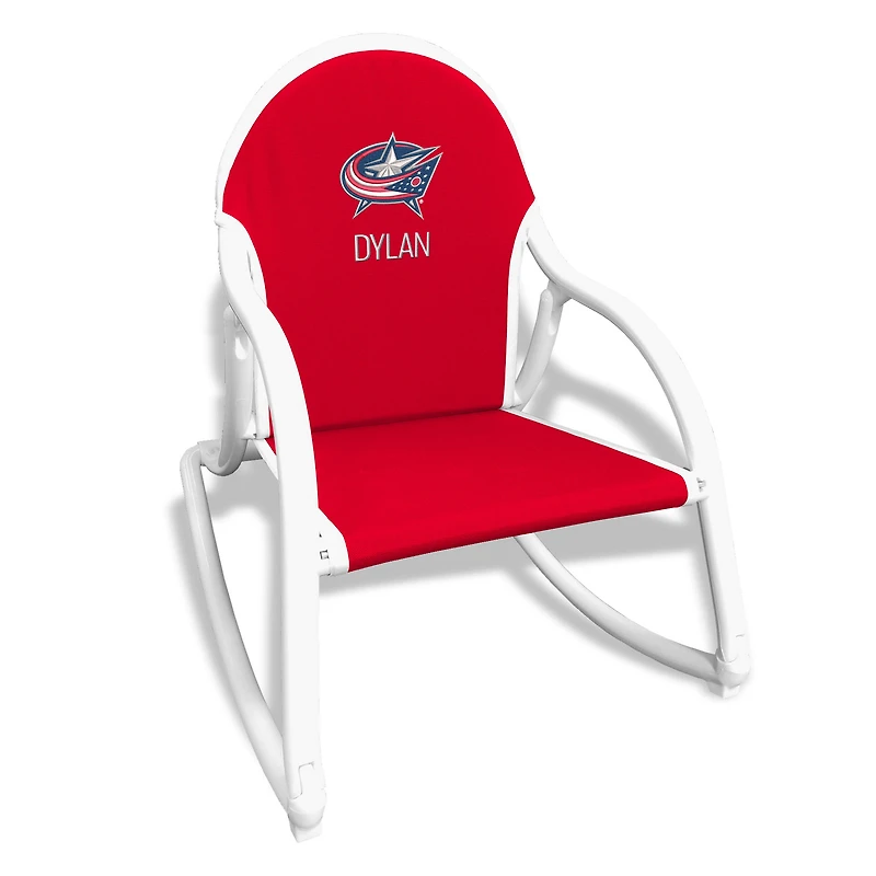 Red Columbus Blue Jackets Children's Personalized Rocking Chair