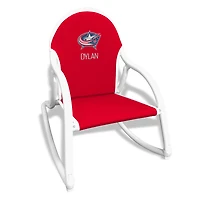 Red Columbus Blue Jackets Children's Personalized Rocking Chair