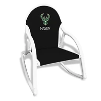 Black Milwaukee Bucks Children's Personalized Rocking Chair