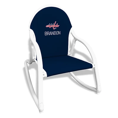 Navy Washington Capitals Children's Personalized Rocking Chair