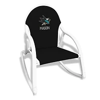 Black San Jose Sharks Children's Personalized Rocking Chair