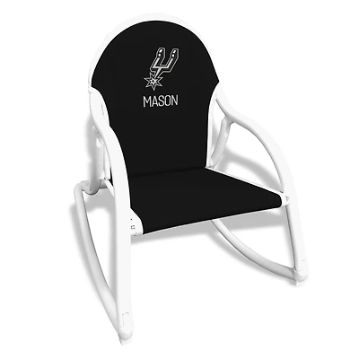 Black San Antonio Spurs Children's Personalized Rocking Chair