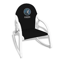 Black Minnesota Timberwolves Children's Personalized Rocking Chair