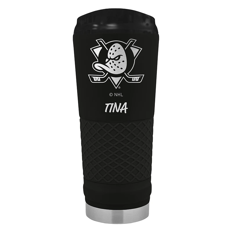 Black Anaheim Ducks 24oz. Personalized Stealth Draft Beverage Cup