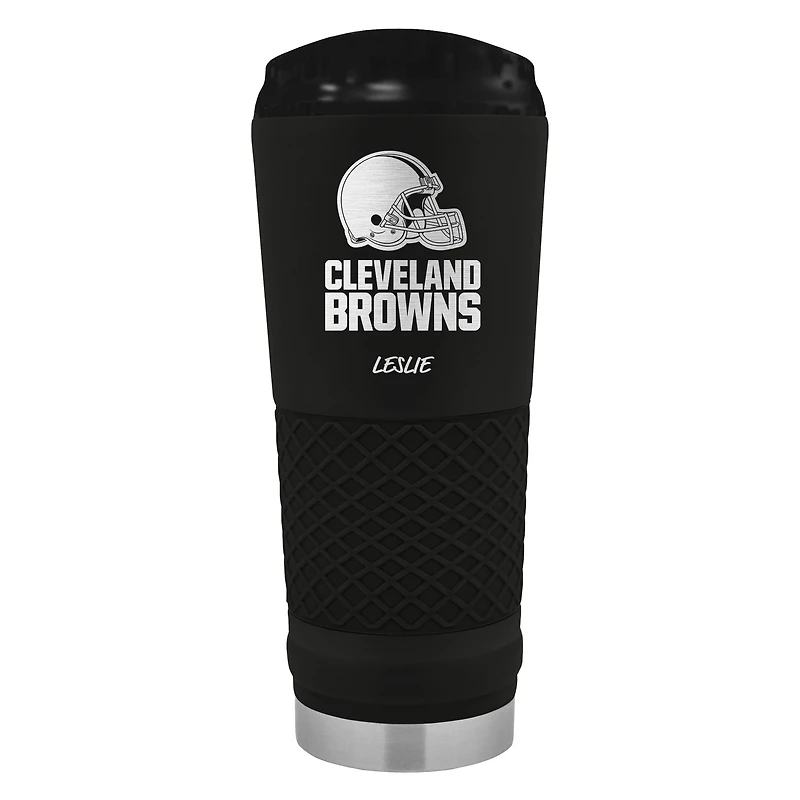 Black Cleveland Browns 24oz. Personalized Stealth Draft Beverage Cup