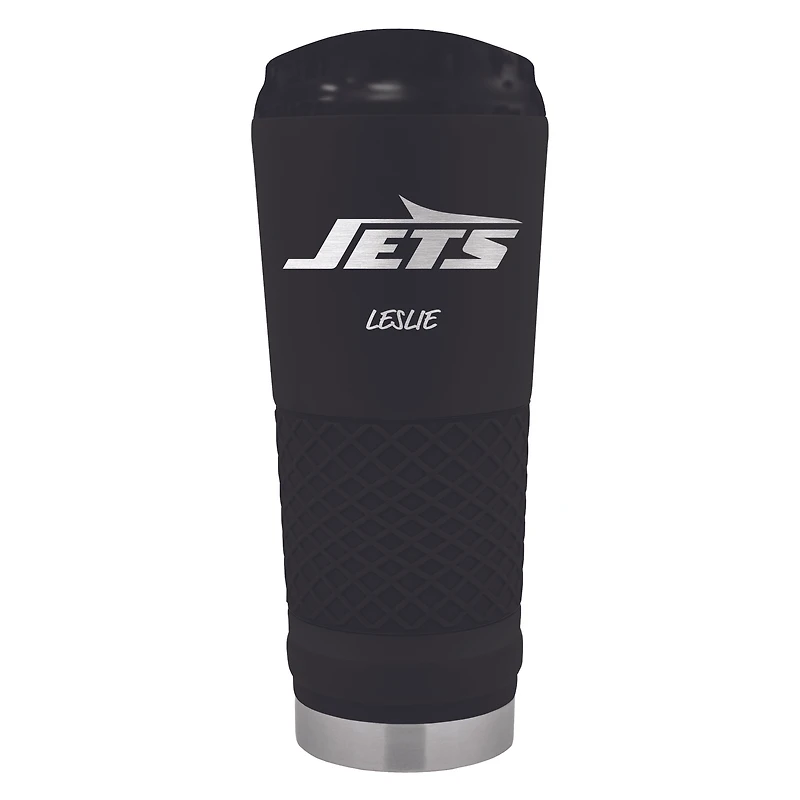 Black New York Jets 24oz. Personalized Stealth Draft Beverage Cup