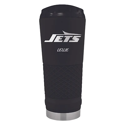 Black New York Jets 24oz. Personalized Stealth Draft Beverage Cup