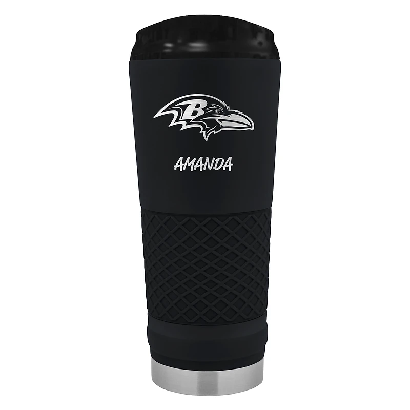 Black Baltimore Ravens 24oz. Personalized Stealth Draft Beverage Cup