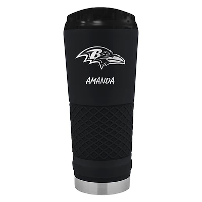 Black Baltimore Ravens 24oz. Personalized Stealth Draft Beverage Cup