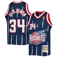 Youth Mitchell & Ness Navy Hakeem Olajuwon Houston Rockets 1996/97 Hardwood Classics Swingman Jersey