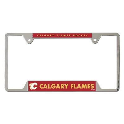 WinCraft Calgary Flames Chrome Plated Metal License Plate Frame