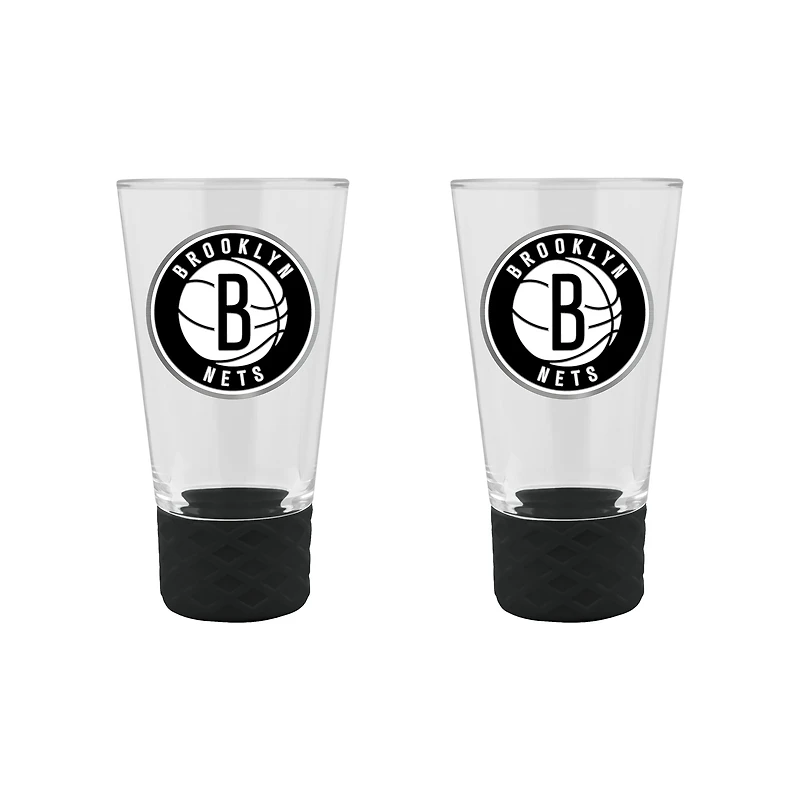 Brooklyn Nets 2-Pack 4oz. Cheer Shot Set with Silicone Grip
