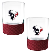 Houston Texans 2-Pack 14oz. Rocks Glass Set with Silcone Grip