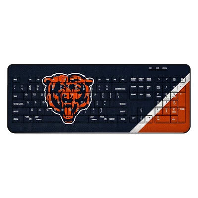 Chicago Bears Diagonal Stripe Wireless Keyboard