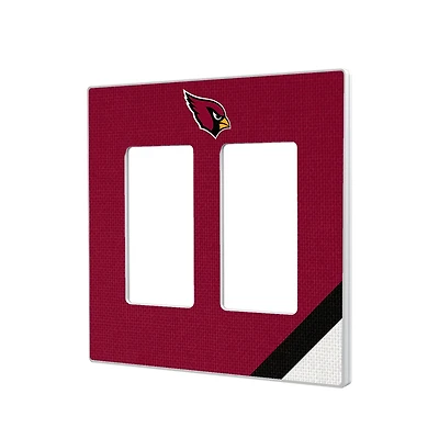 Arizona Cardinals Diagonal Stripe Double Rocker Light Switch Plate