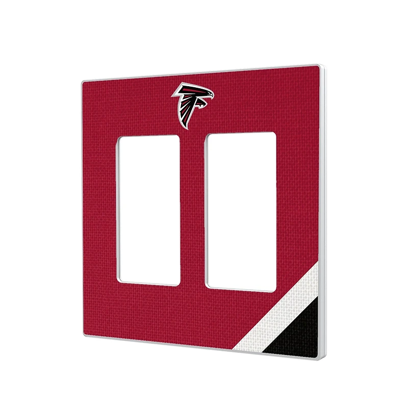Atlanta Falcons Diagonal Stripe Double Rocker Light Switch Plate