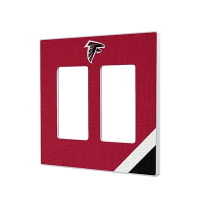 Atlanta Falcons Diagonal Stripe Double Rocker Light Switch Plate