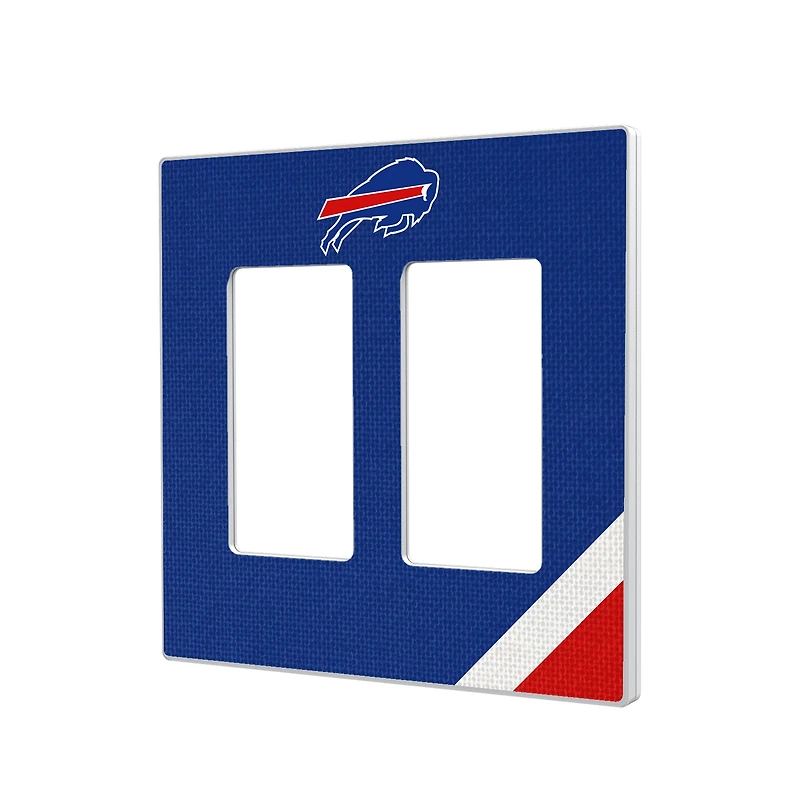 Buffalo Bills Diagonal Stripe Double Rocker Light Switch Plate