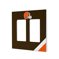 Cleveland Browns Diagonal Stripe Double Rocker Light Switch Plate