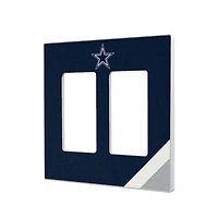 Dallas Cowboys Diagonal Stripe Double Rocker Light Switch Plate