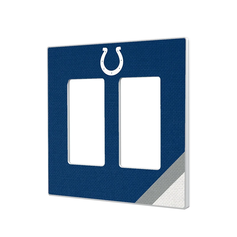 Indianapolis Colts Diagonal Stripe Double Rocker Light Switch Plate