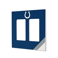 Indianapolis Colts Diagonal Stripe Double Rocker Light Switch Plate