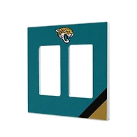 Jacksonville Jaguars Diagonal Stripe Double Rocker Light Switch Plate