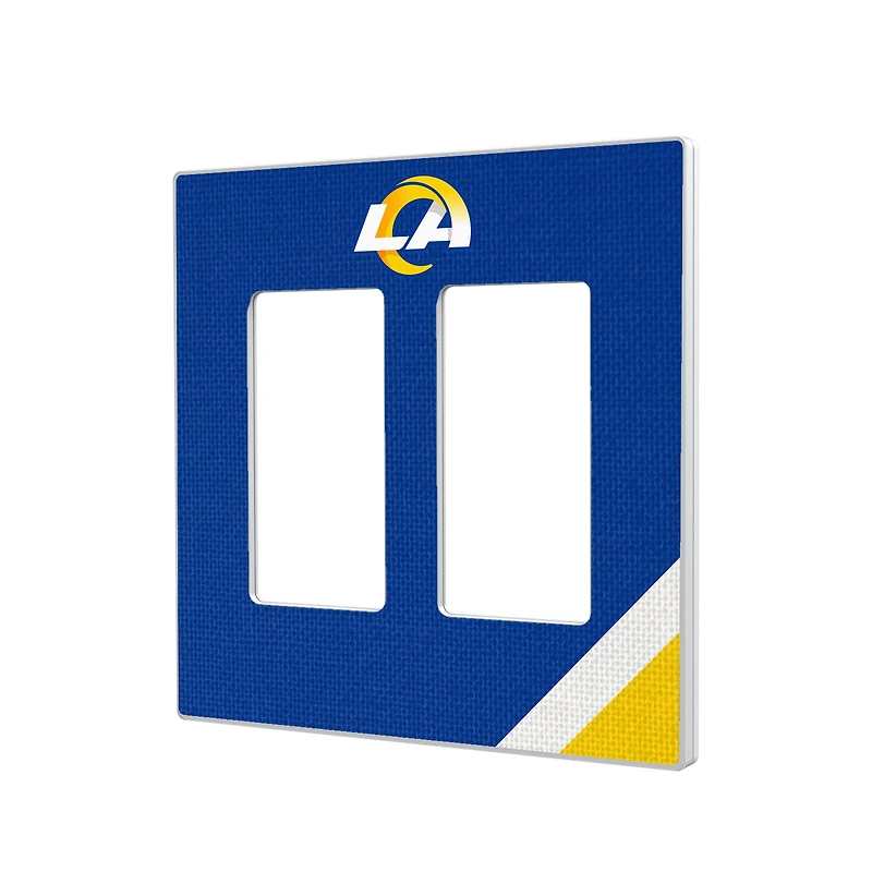 Los Angeles Rams Diagonal Stripe Double Rocker Light Switch Plate