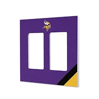 Minnesota Vikings Diagonal Stripe Double Rocker Light Switch Plate