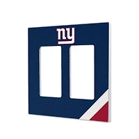 New York Giants Diagonal Stripe Double Rocker Light Switch Plate