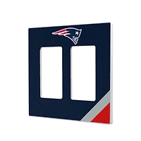 New England Patriots Diagonal Stripe Double Rocker Light Switch Plate