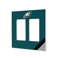 Philadelphia Eagles Diagonal Stripe Double Rocker Light Switch Plate